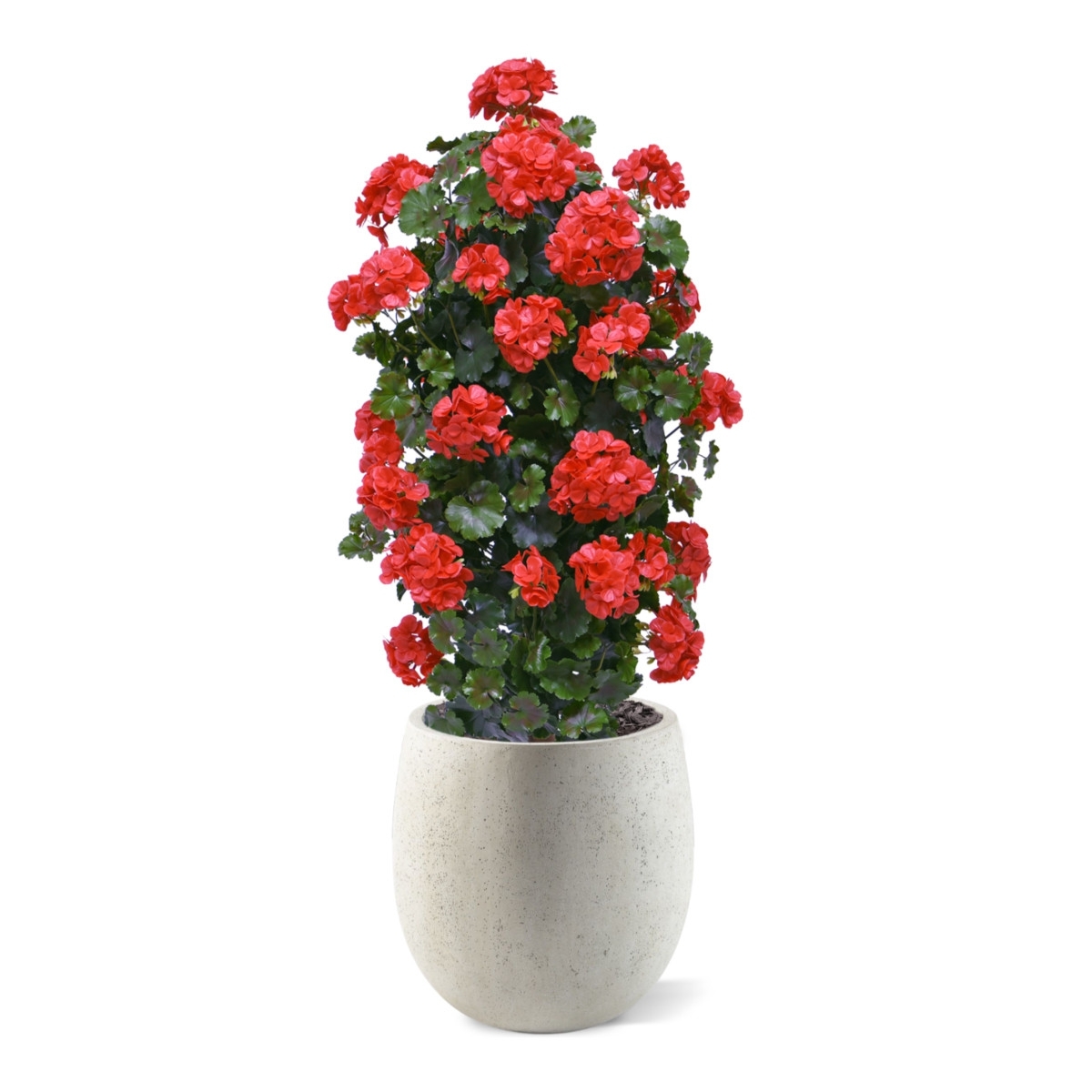 Geranio artificiale a colonna 120cm UV rosso