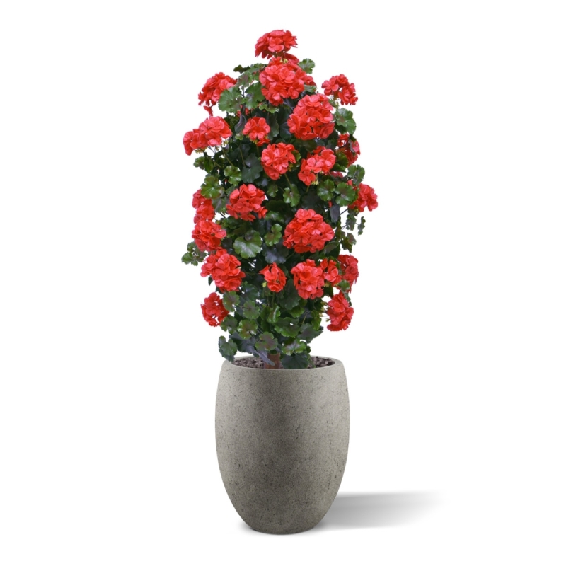 Geranio artificiale a colonna 120cm UV rosso