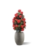 Geranio artificiale piramide 110cm pianta UV rosso