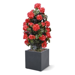 Geranio artificiale piramide 110cm pianta UV rosso