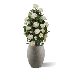 Piramide artificiale di Geranio 110cm pianta UV Crema