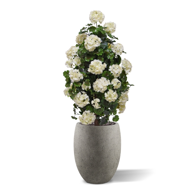 Piramide artificiale di Geranio 110cm pianta UV Crema