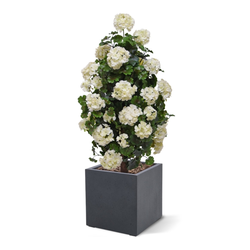Piramide artificiale di Geranio 110cm pianta UV Crema