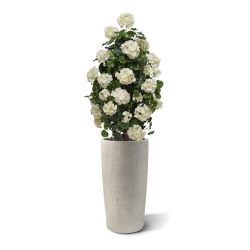 Piramide artificiale di Geranio 110cm pianta UV Crema