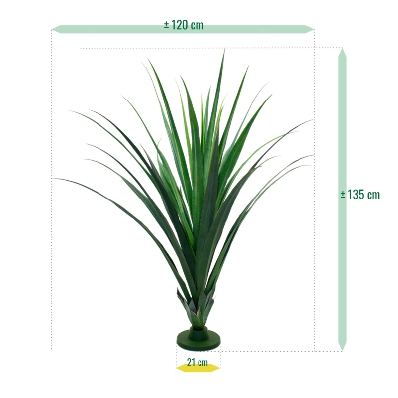 Pianta artificiale di ananas 135 cm