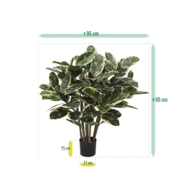 Pianta artificiale di Elastica Robusta 100 cm