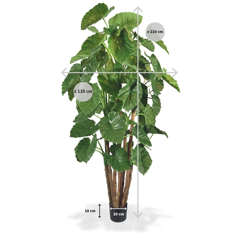 Alocasia Calidora Albero artificiale gigante deluxe 210 cm