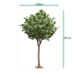 Albero artificiale di acero Deluxe XXL 375 cm su tronco