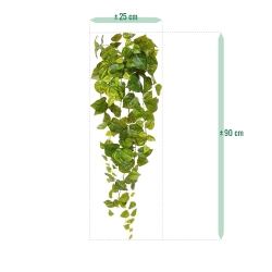 Pothos artificiale ricadente 90 cm varigato