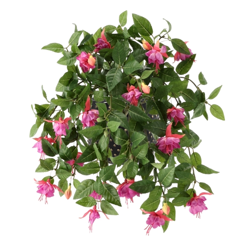 Pianta Fucsia Pendente Artificiale Viola 45cm