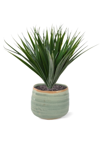 Cespuglio artificiale di bambù 25 cm verde scuro