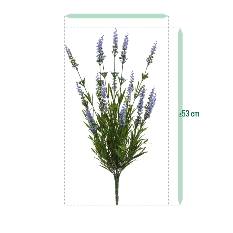 Bouquet artificiale di lavanda 50 cm blu UV