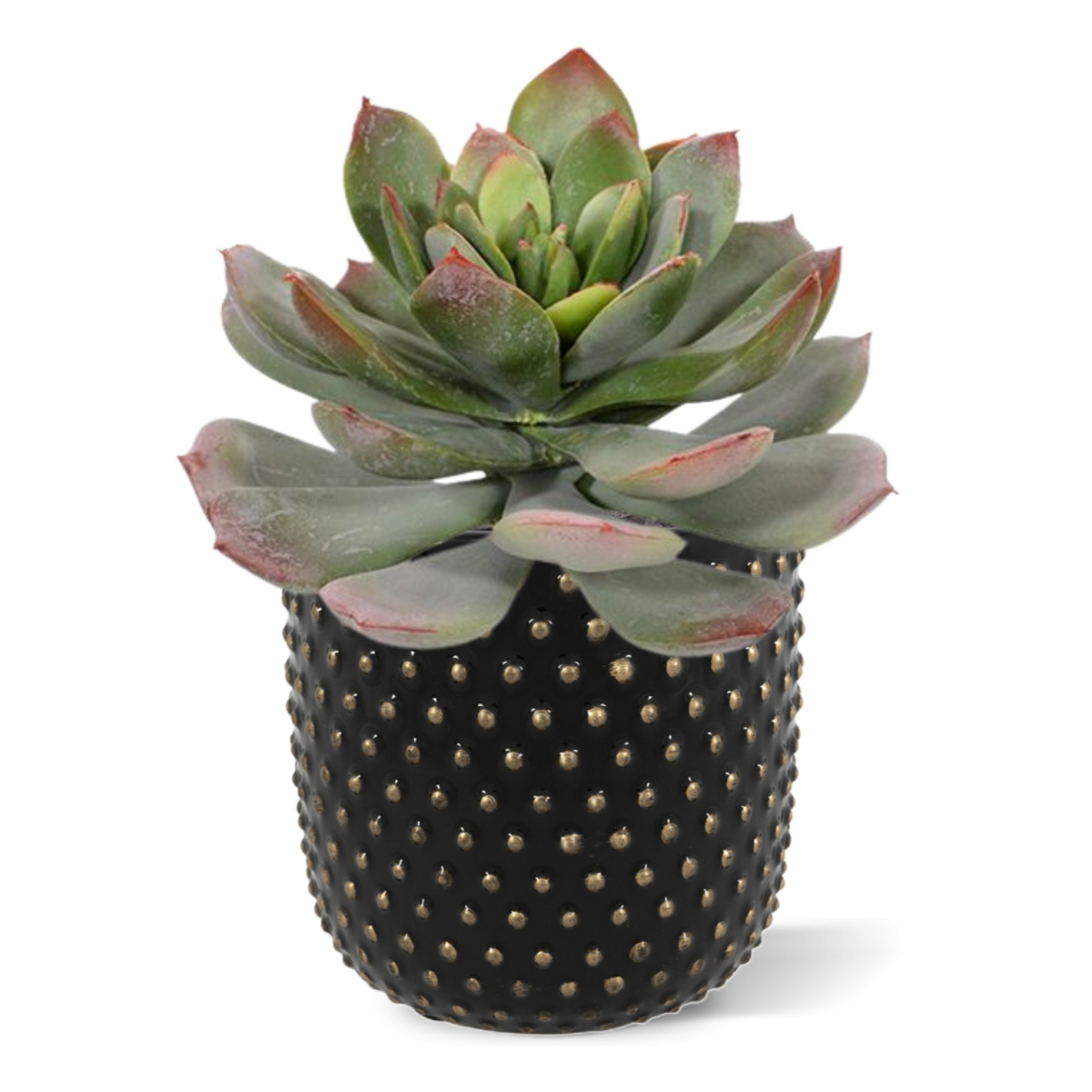 Bouquet artificiale di Echeveria 25 cm verde-rosso