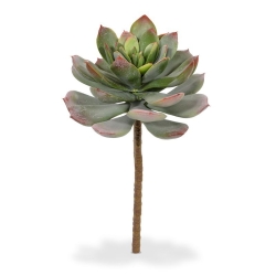 Bouquet artificiale di Echeveria 25 cm verde-rosso