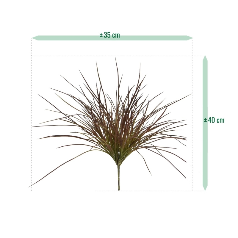 Pianta d'erba artificiale larga 40 cm - Borgogna