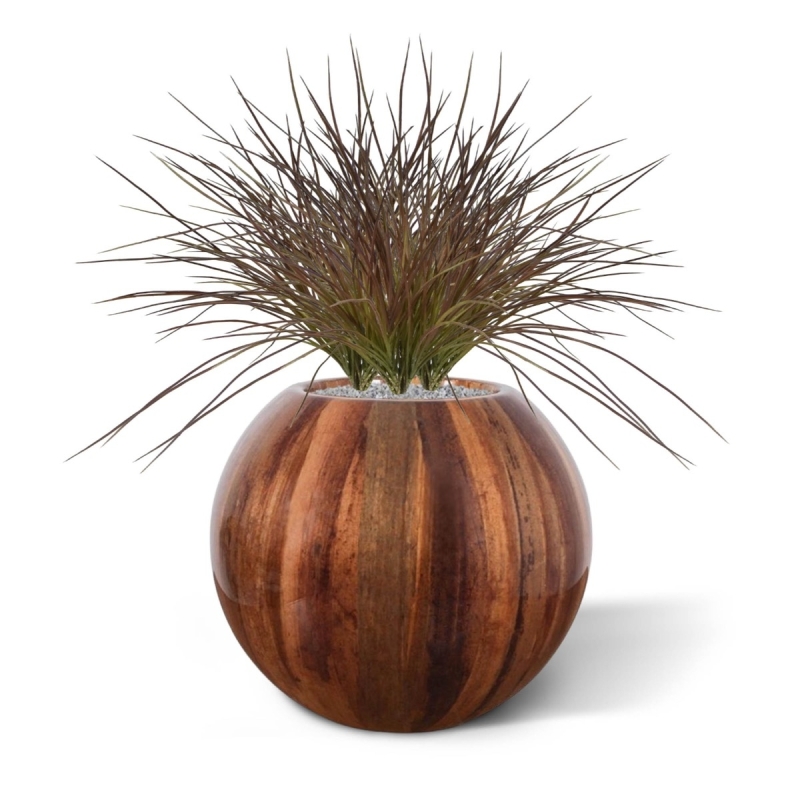 Pianta d'erba artificiale larga 40 cm - Borgogna