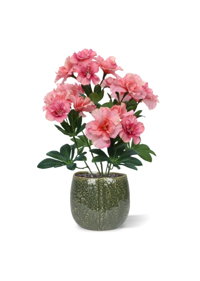 Pianta artificiale di azalea 35cm rosa