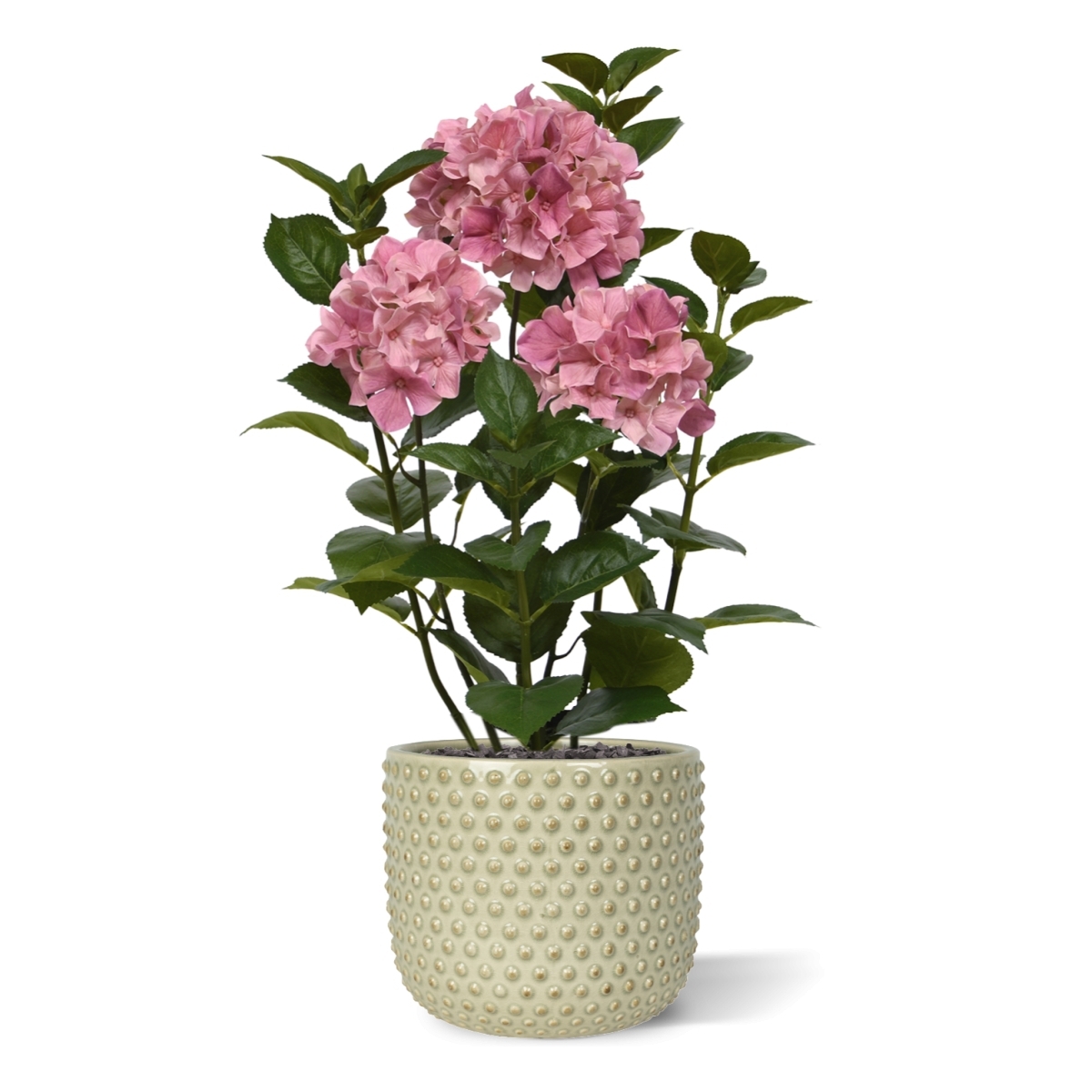 Ortensia Pianta artificiale in vaso 65cm Rosa