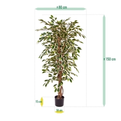 Albero artificiale Ficus Hawai 150 cm