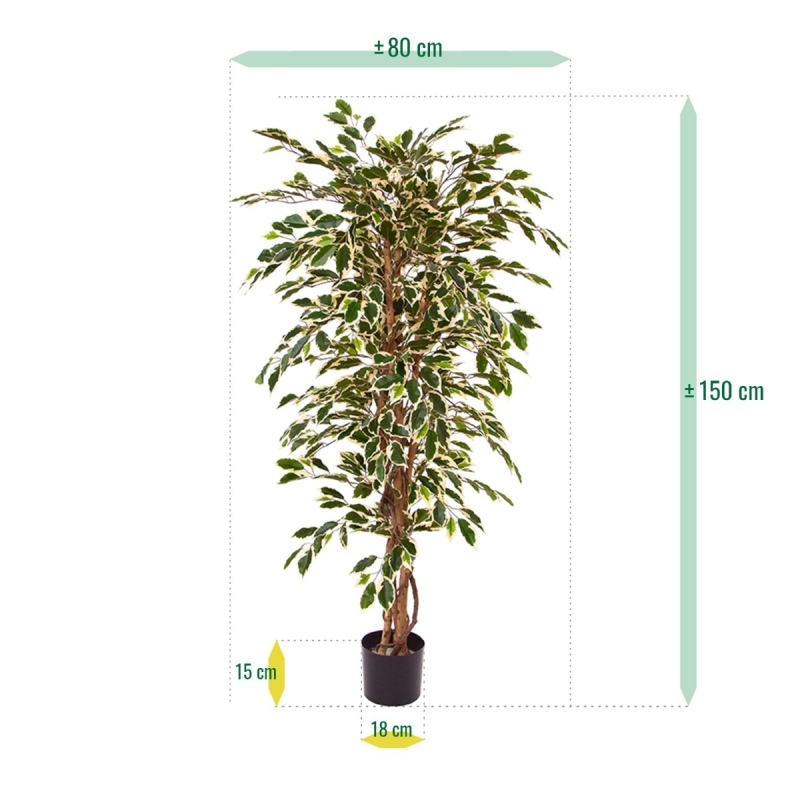 Albero artificiale Ficus Hawai 150 cm