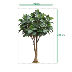 Albero artificiale Ficus Lyrata Deluxe XXL 350 cm
