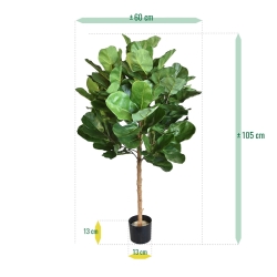 Pianta artificiale Royal Lyrata bulb deluxe 105 cm