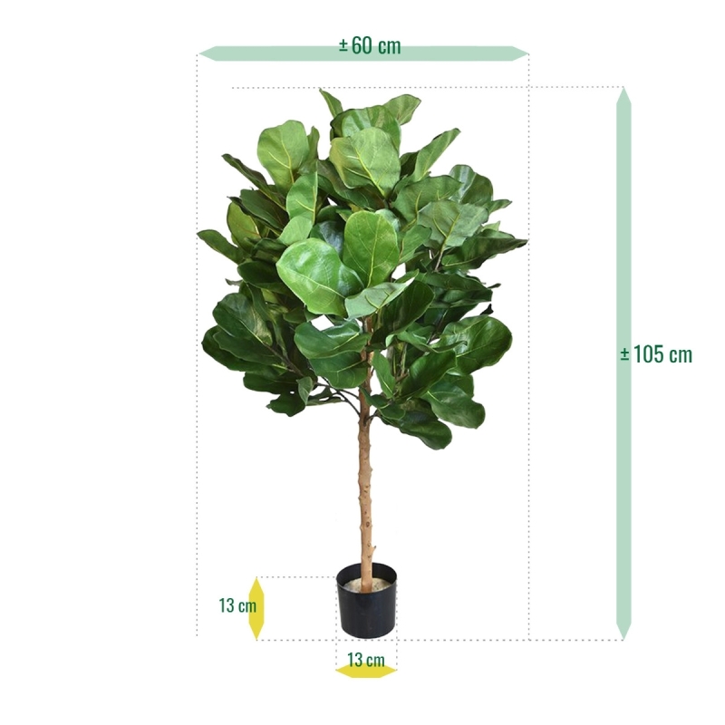 Pianta artificiale Royal Lyrata bulb deluxe 105 cm