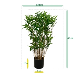 Pianta artificiale di bambù orientale 70 cm
