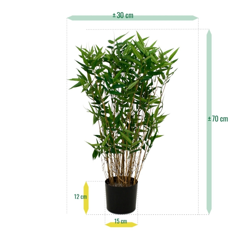 Pianta artificiale di bambù orientale 70 cm