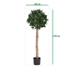 Artificiale Alloro Sfera su fusto 120cm UV