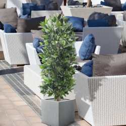 Pianta artificiale a colonna di alloro 125 cm - resistente ai raggi UV