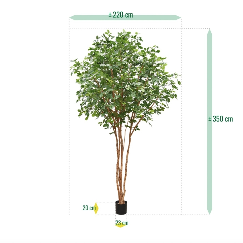 Albero artificiale di faggio comune deluxe 350 cm ignifugo