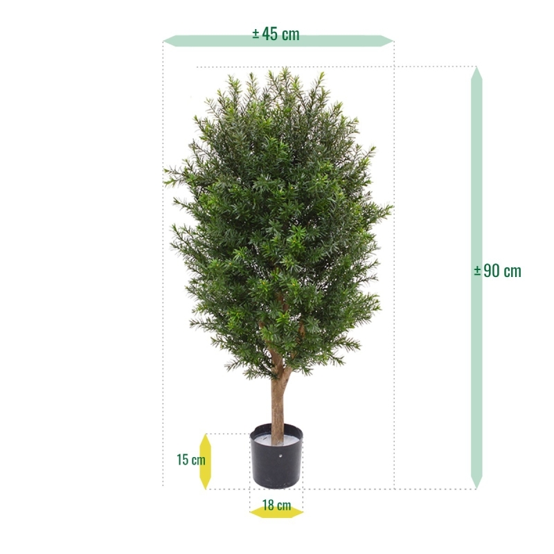 Pianta artificiale di tasso a colonna 90 cm - resistente ai raggi UV