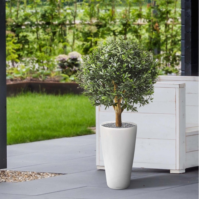 Pianta artificiale a bulbo di Ilex 55 cm - resistente ai raggi UV