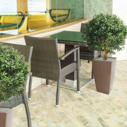 Pianta artificiale a bulbo di Ilex 55 cm - resistente ai raggi UV