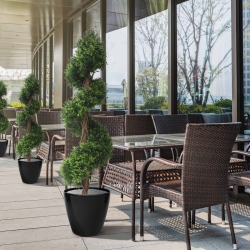 Bosso pianta artificiale a spirale deluxe 170 cm - resistente ai raggi UV