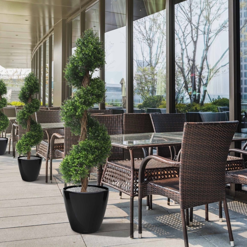 Bosso pianta artificiale a spirale deluxe 170 cm - resistente ai raggi UV