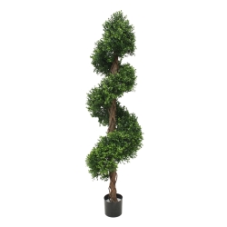 Bosso pianta artificiale a spirale deluxe 170 cm - resistente ai raggi UV