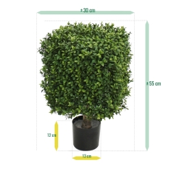 Bosso artificiale quadrato 30 cm - Resistente ai raggi UV