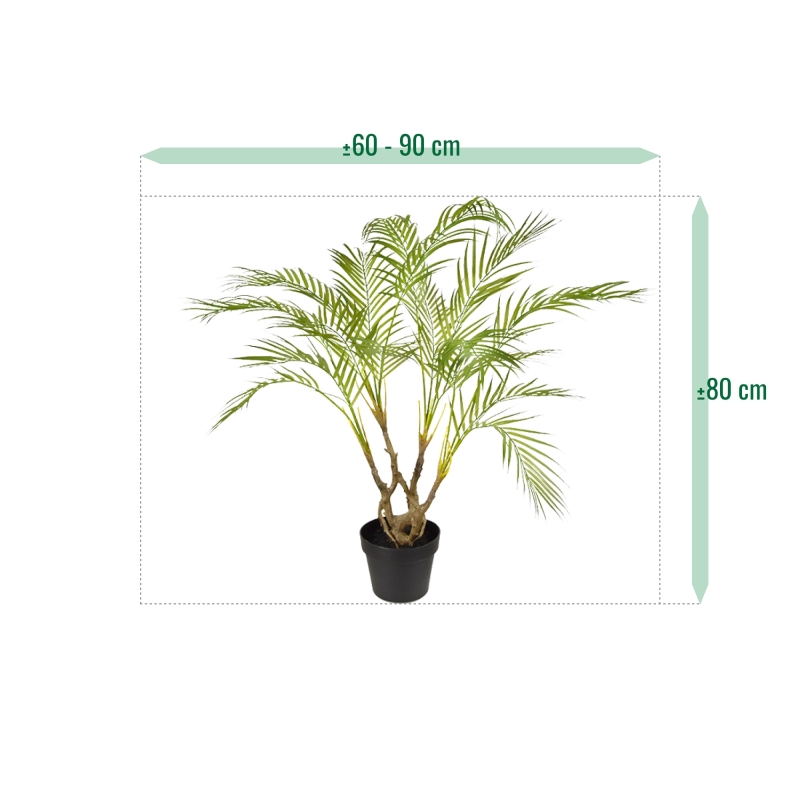 Palma artificiale Areca 90 cm in vaso