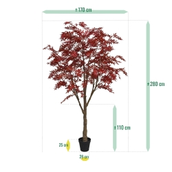 Albero artificiale Acer 280 cm - bordeaux