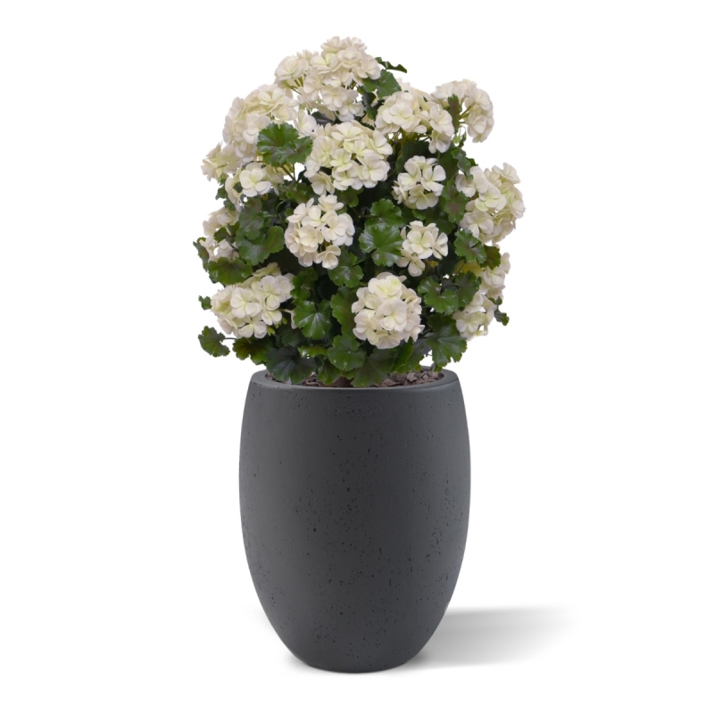 Geranio artificiale a palla 50cm UV crema