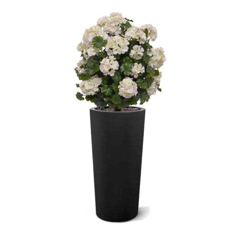Geranio artificiale a palla 50cm UV crema