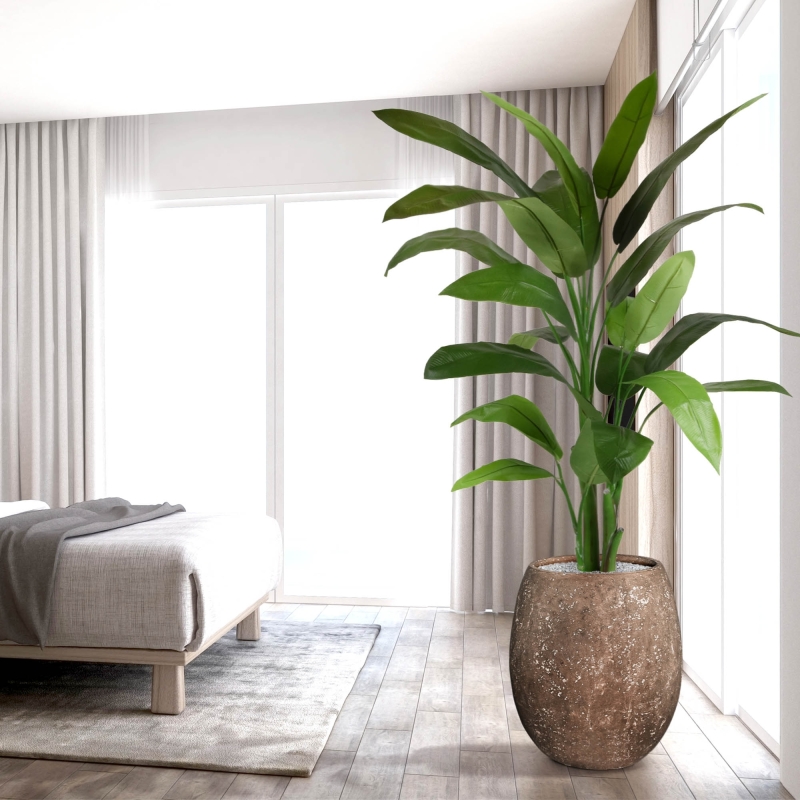 Heleconia artificiale verde 170 cm in vaso