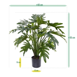 Philodendron Xanadu pianta artificiale 50 cm