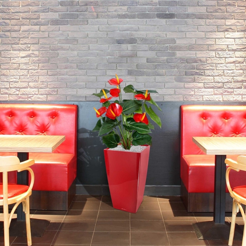 Pianta artificiale Anthurium deluxe 50 cm - rosso
