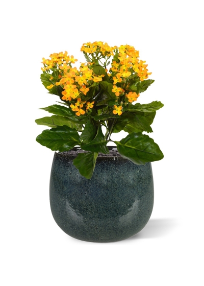 Pianta artificiale Kalanchoe 30 cm - arancione