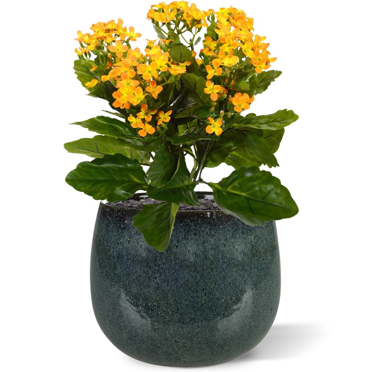 Pianta artificiale Kalanchoe 30 cm - arancione