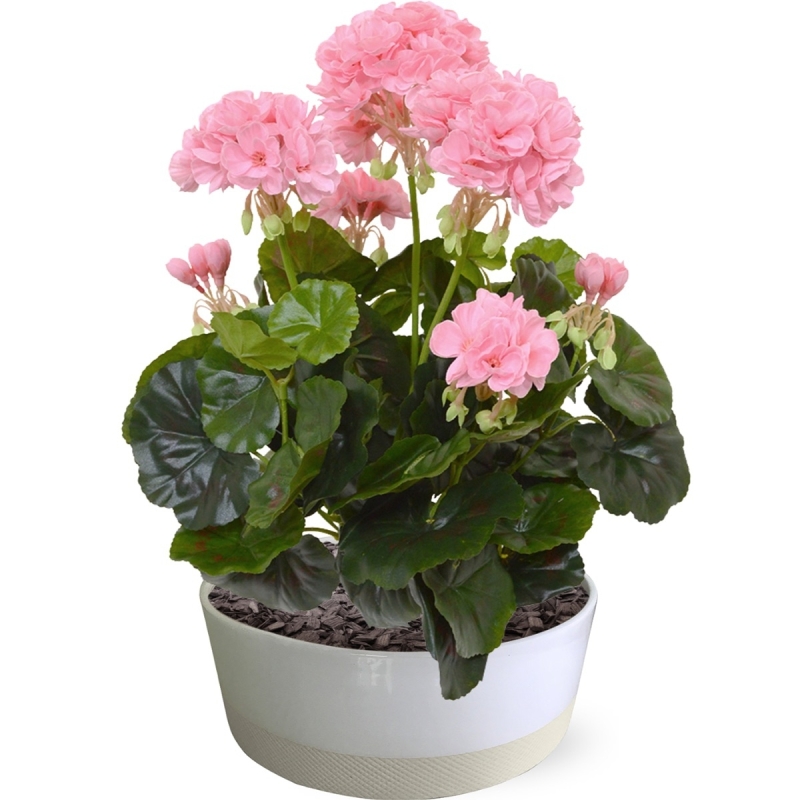 Geranio artificiale 40 cm - rosa