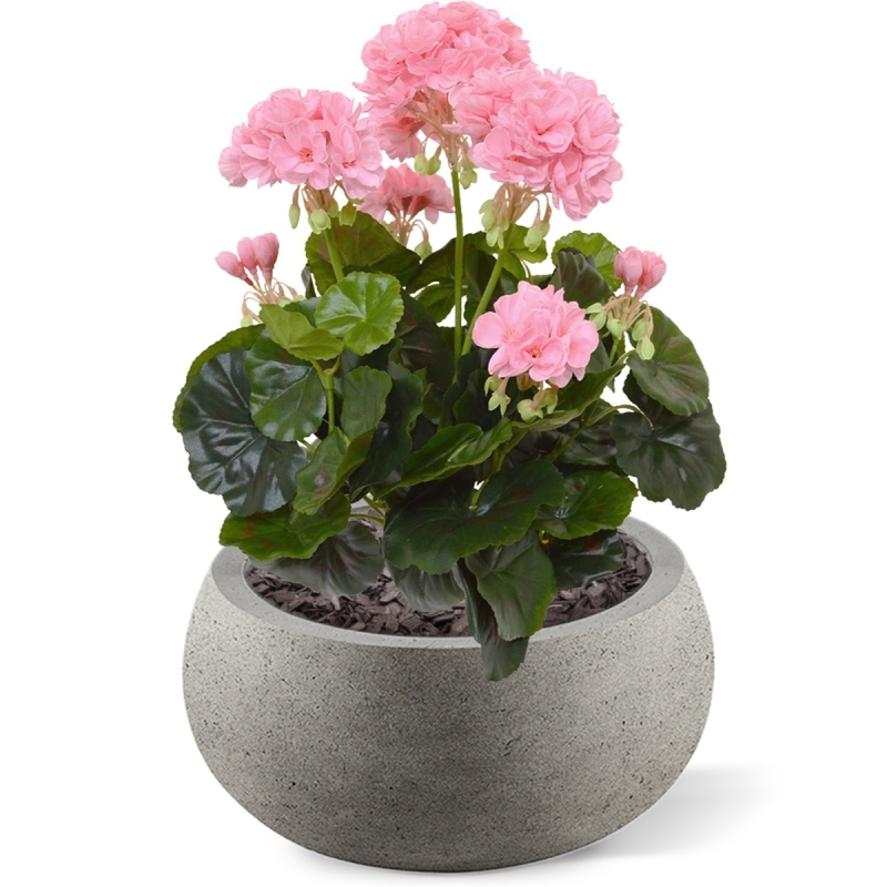 Geranio artificiale 40 cm - rosa